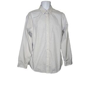 CALVIN KLEIN Men 16.5 Dress‎ Shirt Normal Performance Striped